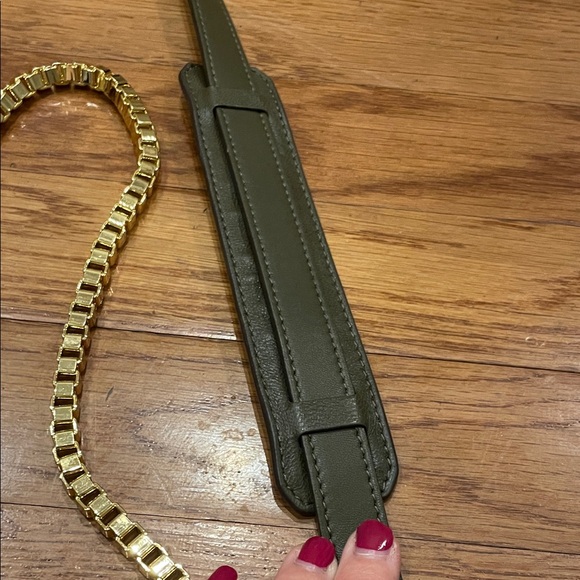 Elizabeth and James Olive Bag with Gold Strap & Detachable Leather Strap - Picture 13 of 16